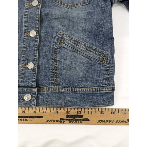 Ralph Lauren‎ Polo Jean Jacket Womans Small Trucker Denim Coat Vintage Y2K Blue - Picture 11 of 13